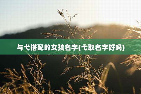 与弋搭配的女孩名字(弋取名字好吗)