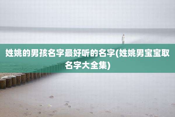 姓姚的男孩名字最好听的名字(姓姚男宝宝取名字大全集)