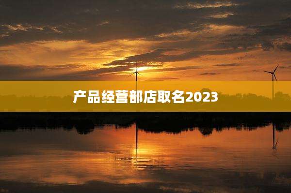 产品经营部店取名2023