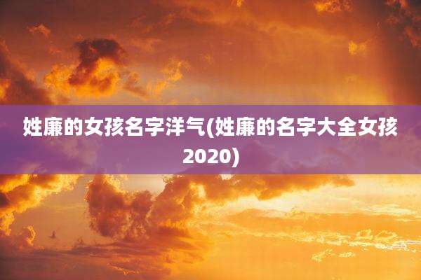 姓廉的女孩名字洋气(姓廉的名字大全女孩2020)