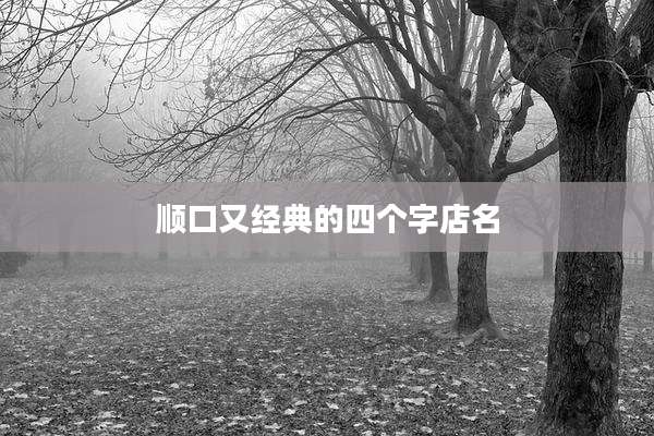 顺口又经典的四个字店名