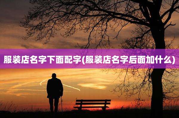 服装店名字下面配字(服装店名字后面加什么)