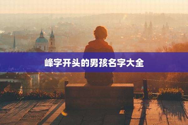 峰字开头的男孩名字大全