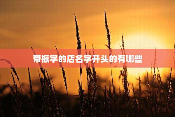 带振字的店名字开头的有哪些