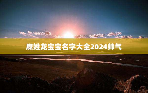 糜姓龙宝宝名字大全2024帅气