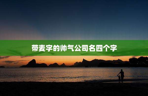 带麦字的帅气公司名四个字