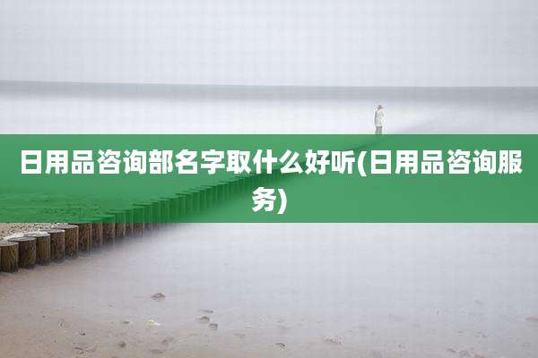 日用品咨询部名字取什么好听(日用品咨询服务)