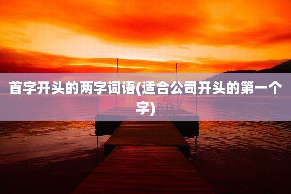 首字开头的两字词语(适合公司开头的第一个字)