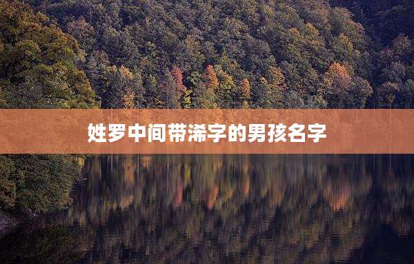 姓罗中间带浠字的男孩名字