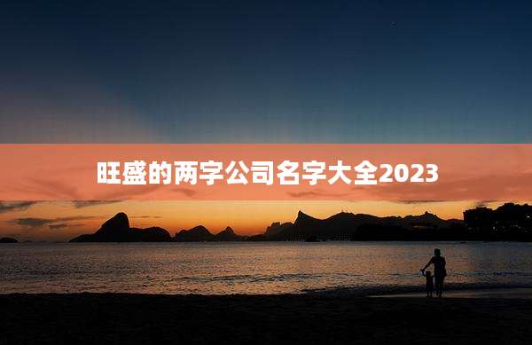 旺盛的两字公司名字大全2023