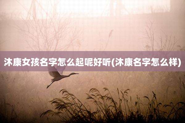 沐康女孩名字怎么起呢好听(沐康名字怎么样)