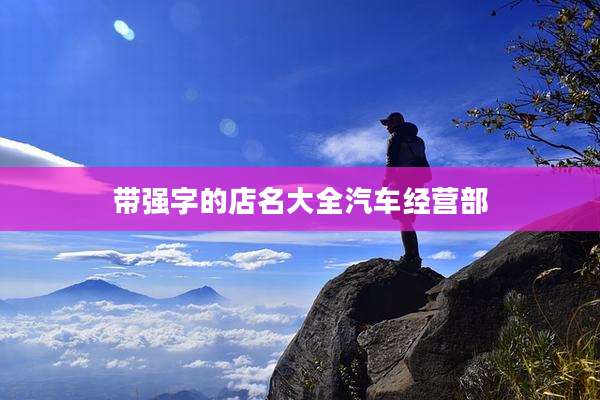 带强字的店名大全汽车经营部
