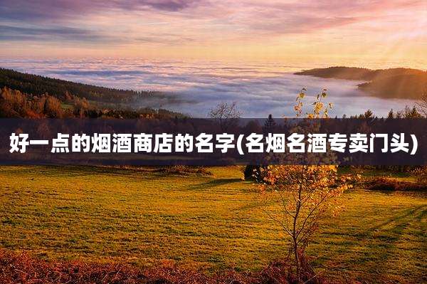 好一点的烟酒商店的名字(名烟名酒专卖门头)