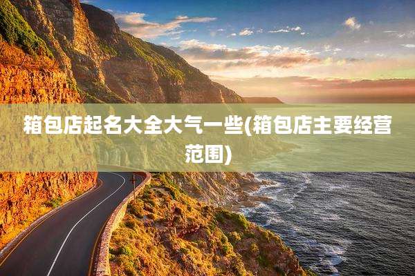 箱包店起名大全大气一些(箱包店主要经营范围)