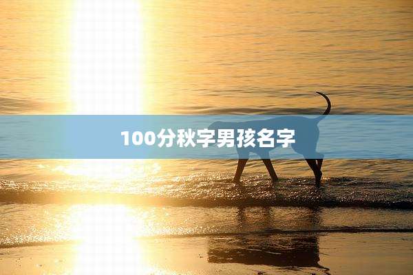 100分秋字男孩名字