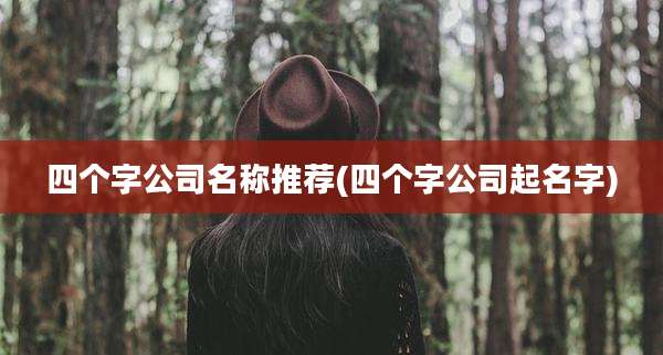 四个字公司名称推荐(四个字公司起名字)