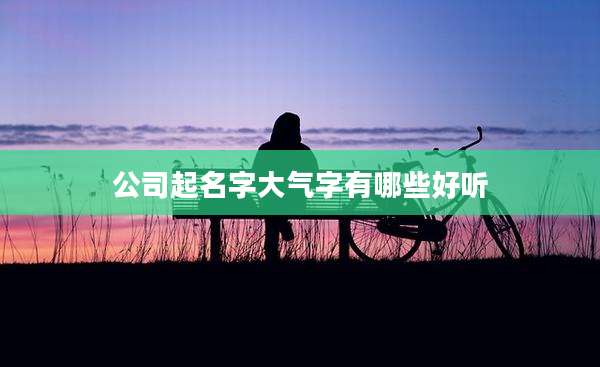 公司起名字大气字有哪些好听