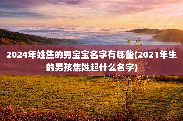 2024年姓焦的男宝宝名字有哪些(2021年生的男孩焦姓起什么名字)