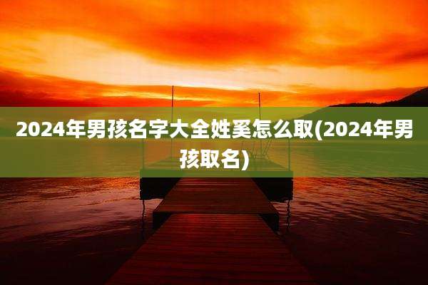 2024年男孩名字大全姓奚怎么取(2024年男孩取名)