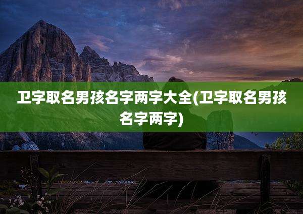 卫字取名男孩名字两字大全(卫字取名男孩名字两字)