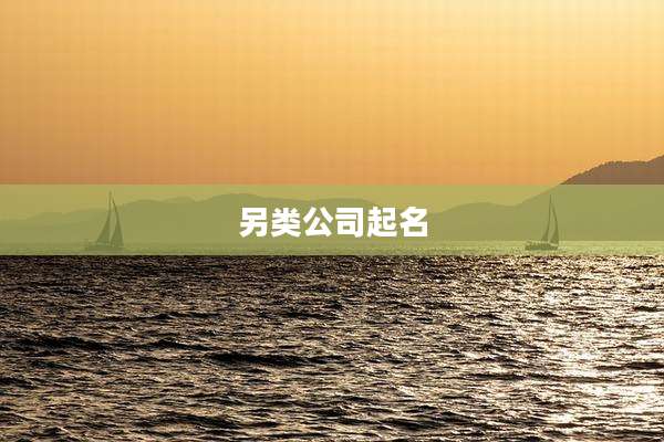 另类公司起名