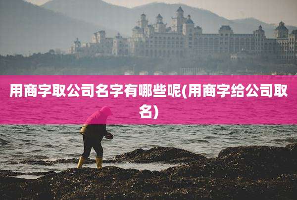 用商字取公司名字有哪些呢(用商字给公司取名)
