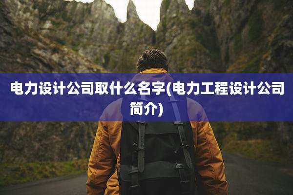 电力设计公司取什么名字(电力工程设计公司简介)