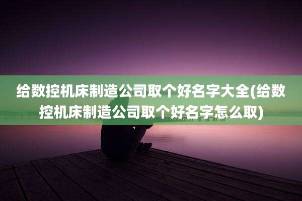 给数控机床制造公司取个好名字大全(给数控机床制造公司取个好名字怎么取)