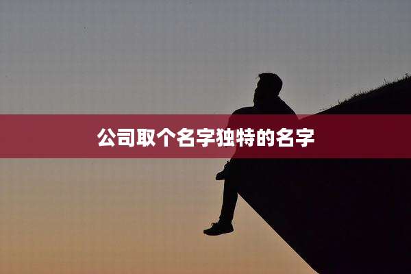 公司取个名字独特的名字