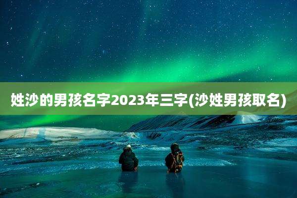 姓沙的男孩名字2023年三字(沙姓男孩取名)