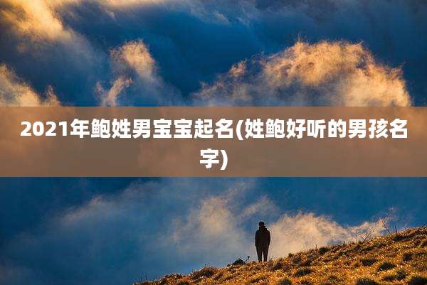 2021年鲍姓男宝宝起名(姓鲍好听的男孩名字)