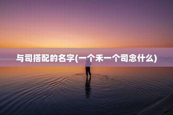 与司搭配的名字(一个禾一个司念什么)