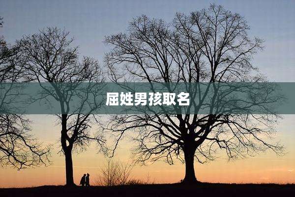 屈姓男孩取名