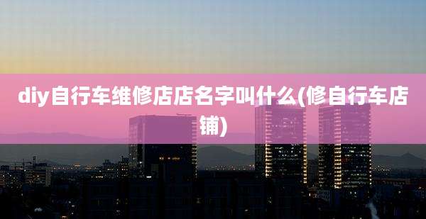 diy自行车维修店店名字叫什么(修自行车店铺)