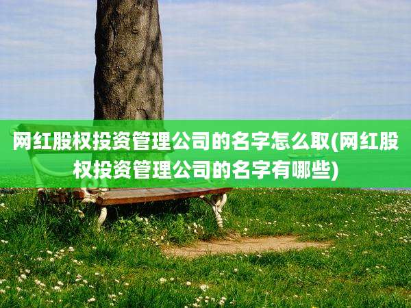 网红股权投资管理公司的名字怎么取(网红股权投资管理公司的名字有哪些)