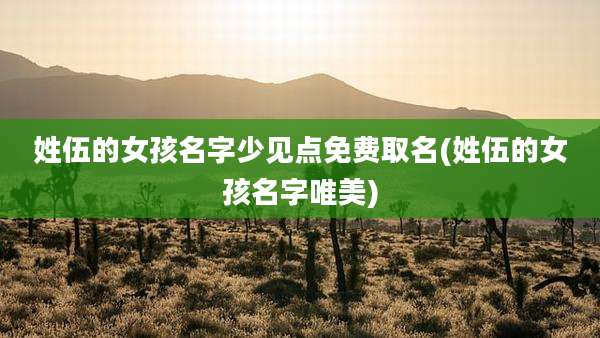姓伍的女孩名字少见点免费取名(姓伍的女孩名字唯美)
