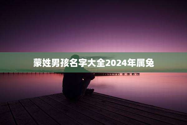 蒙姓男孩名字大全2024年属兔