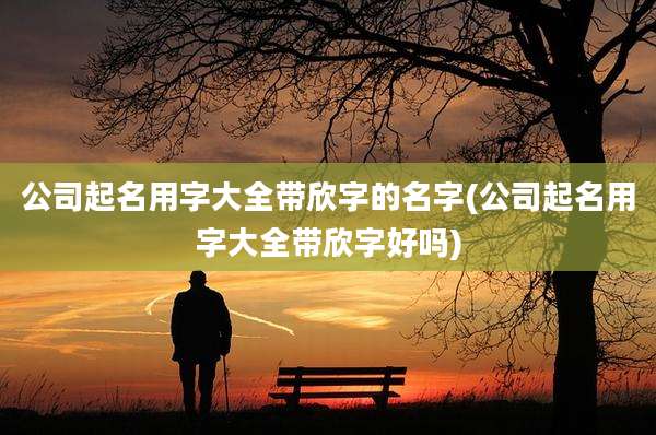 公司起名用字大全带欣字的名字(公司起名用字大全带欣字好吗)