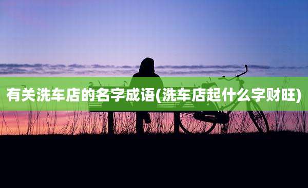 有关洗车店的名字成语(洗车店起什么字财旺)