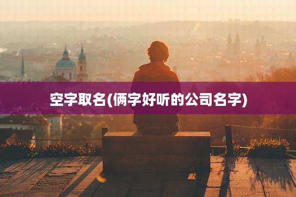 空字取名(俩字好听的公司名字)