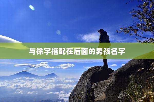 与徐字搭配在后面的男孩名字