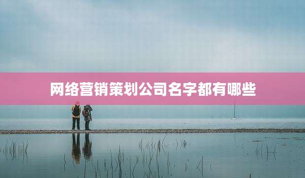 网络营销策划公司名字都有哪些