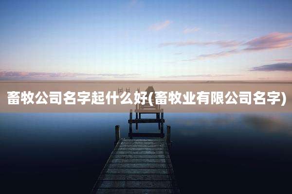 畜牧公司名字起什么好(畜牧业有限公司名字)