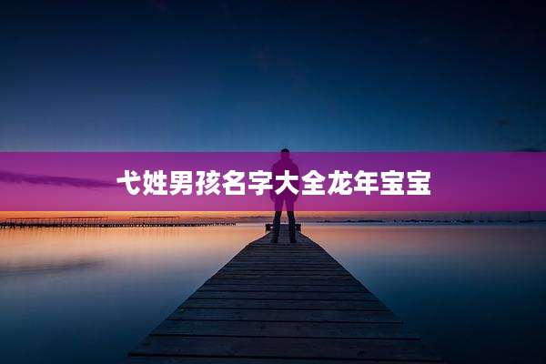 弋姓男孩名字大全龙年宝宝