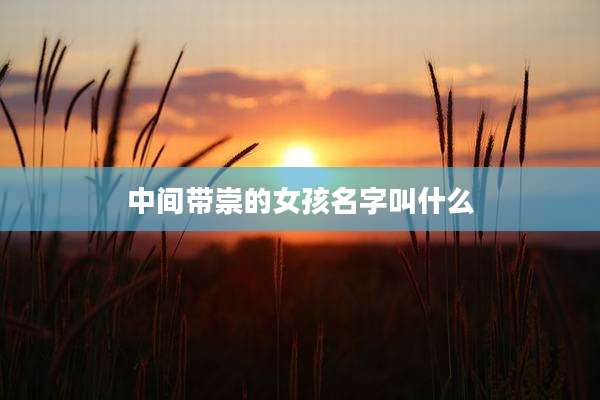 中间带崇的女孩名字叫什么