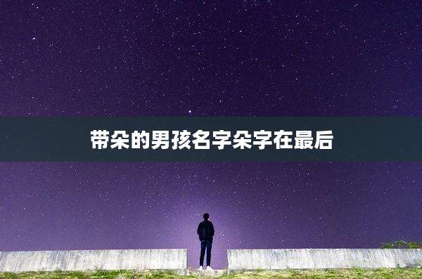 带朵的男孩名字朵字在最后
