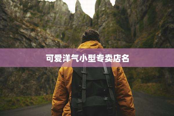 可爱洋气小型专卖店名
