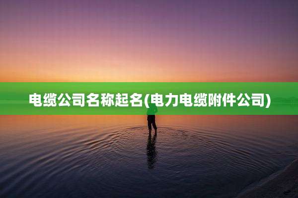 电缆公司名称起名(电力电缆附件公司)