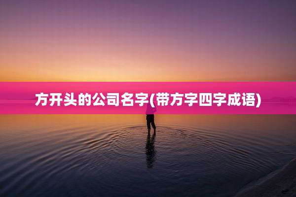 方开头的公司名字(带方字四字成语)