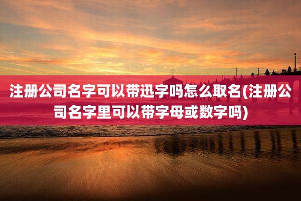 注册公司名字可以带迅字吗怎么取名(注册公司名字里可以带字母或数字吗)